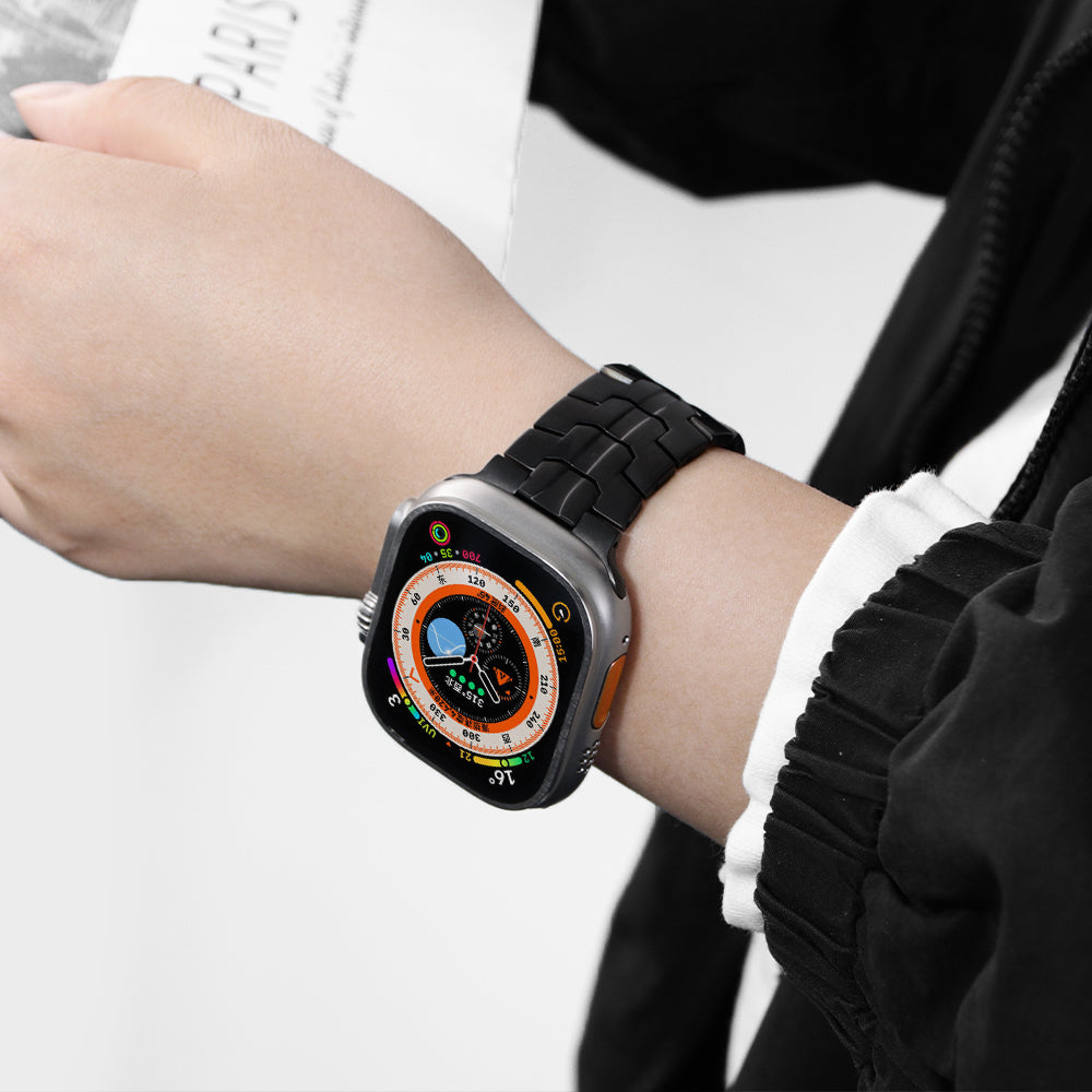 Stainless Steel Link Bracelet Band (Ultra) â The Darwin Ultra in Black â Compatible with Apple Watch Ultra (Friendie size Large) - Friendie Pty Ltd