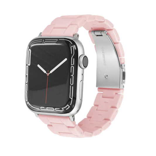 Resin Link Bracelet Band Small - The Sydney Beaches - Palm Beach (Pink) - Compatible with Apple Watch Size 42mm to 45mm - Friendie Pty Ltd
