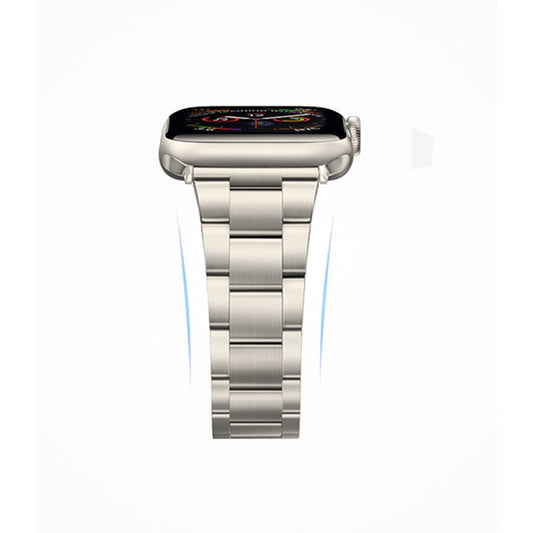 Stainless Steel Link Bracelet Band Small - The Sydney in Titanium - Compatible with Apple Watch Size 38mm to 41mm - Friendie Pty Ltd