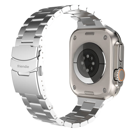 Stainless Steel Link Bracelet Band (Ultra) – The Sydney Ultra in Silver – Compatible with Apple Watch Ultra (Friendie size Large) - Friendie Pty Ltd