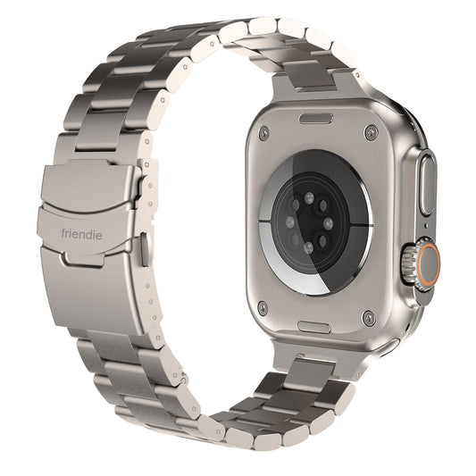 Stainless Steel Link Bracelet Band (Ultra) – The Sydney Ultra in Titanium – Compatible with Apple Watch Ultra (Friendie size Large) - Friendie Pty Ltd