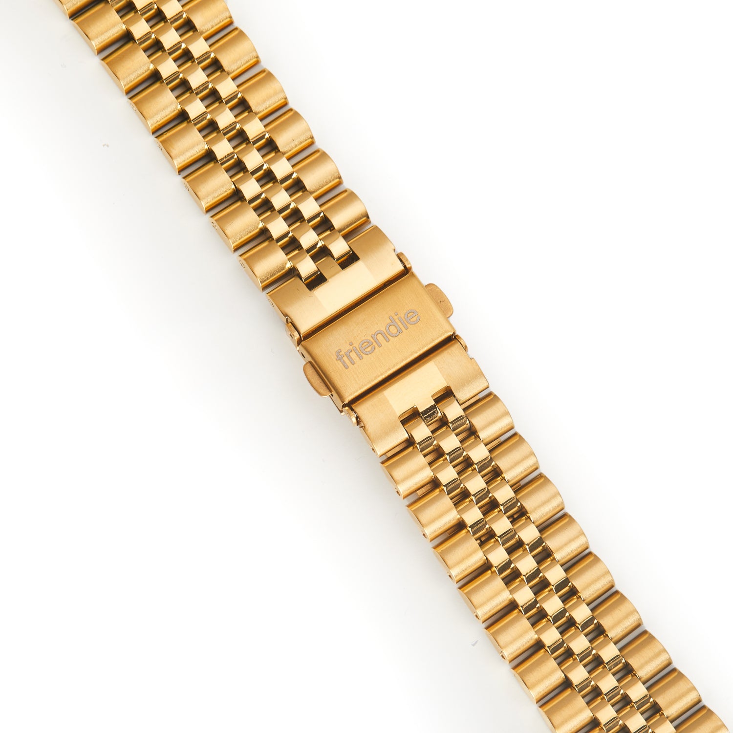 Stainless Steel Link Bracelet Band - The Perth in Gold - Compatible with Apple Watch Size 38mm to 41mm - Friendie Pty Ltd