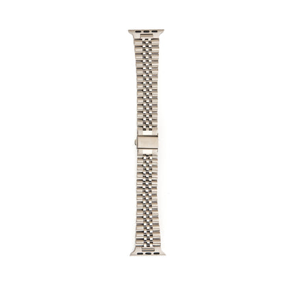Stainless Steel Link Bracelet Band - The Perth in Silver - Compatible with Apple Watch Size 38mm to 41mm - Friendie Pty Ltd
