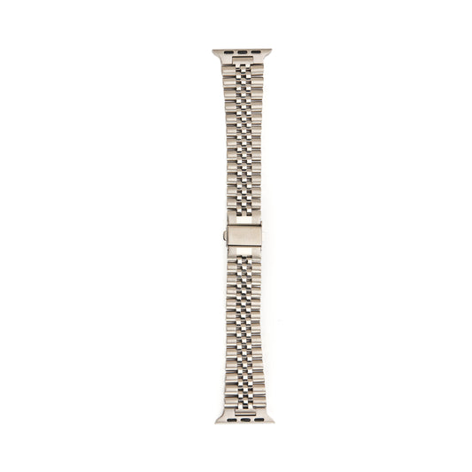 Stainless Steel Link Bracelet Band - The Perth in Silver - Compatible with Apple Watch Size 38mm to 41mm - Friendie Pty Ltd
