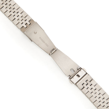 Stainless Steel Link Bracelet Band - The Perth in Silver - Compatible with Apple Watch Size 42mm to 45mm - Friendie Pty Ltd