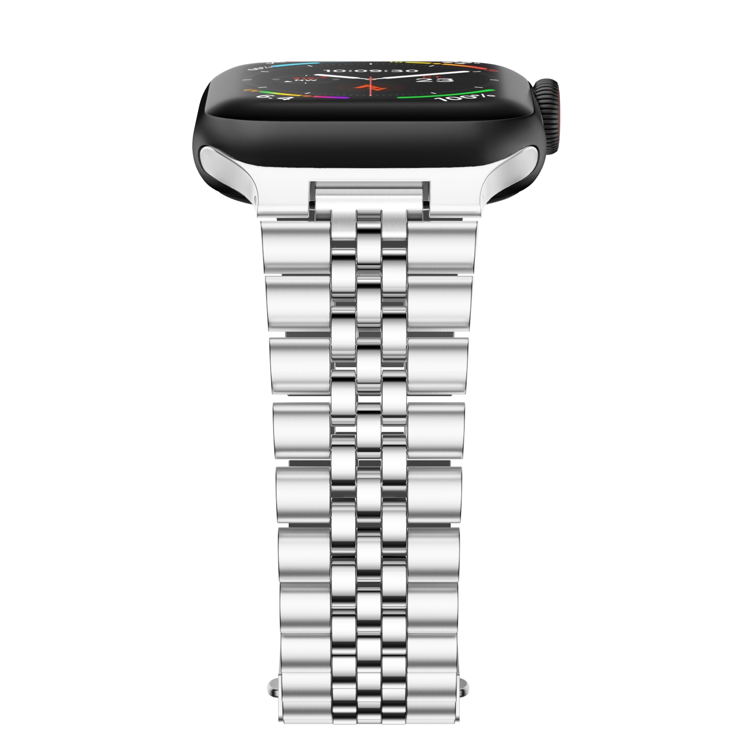 Stainless Steel Link Bracelet Band - The Perth in Silver - Compatible with Apple Watch Size 38mm to 41mm - Friendie Pty Ltd