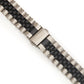 Stainless Steel Link Bracelet Band - The Perth in Silver and Black - Compatible with Apple Watch Size 38mm to 41mm - Friendie Pty Ltd