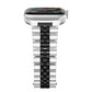 Stainless Steel Link Bracelet Band - The Perth in Silver and Black - Compatible with Apple Watch Size 38mm to 41mm - Friendie Pty Ltd