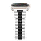 Stainless Steel Link Bracelet Band - The Perth in Silver and Black - Compatible with Apple Watch Size 38mm to 41mm - Friendie Pty Ltd