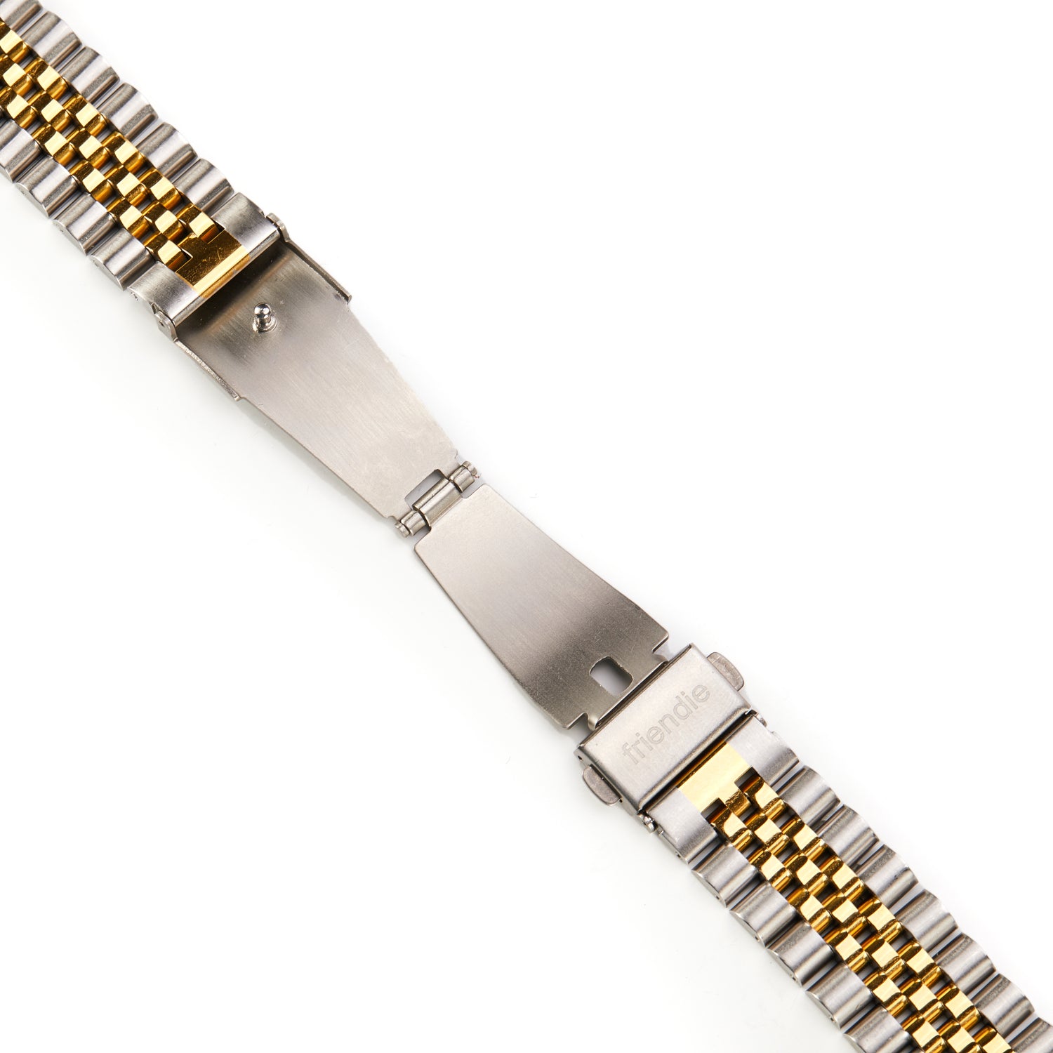 Stainless Steel Link Bracelet Band - The Perth in Silver and Gold - Compatible with Apple Watch Size 38mm to 41mm - Friendie Pty Ltd