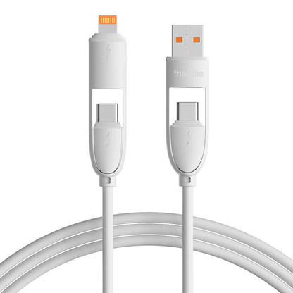 Core 4‑in‑1 Charging Cable (1.0m) - White - Friendie Pty Ltd