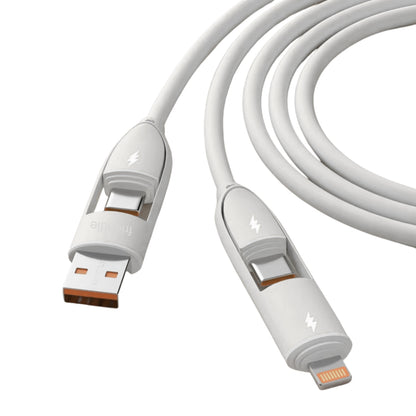 Core 4‑in‑1 Charging Cable (1.0m) - White - Friendie Pty Ltd