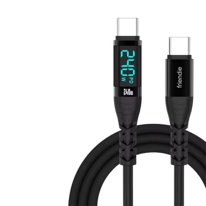 Elite USB-C to USB-C 2.0M Charging Cable - Black Liquid Silicone - Friendie Pty Ltd