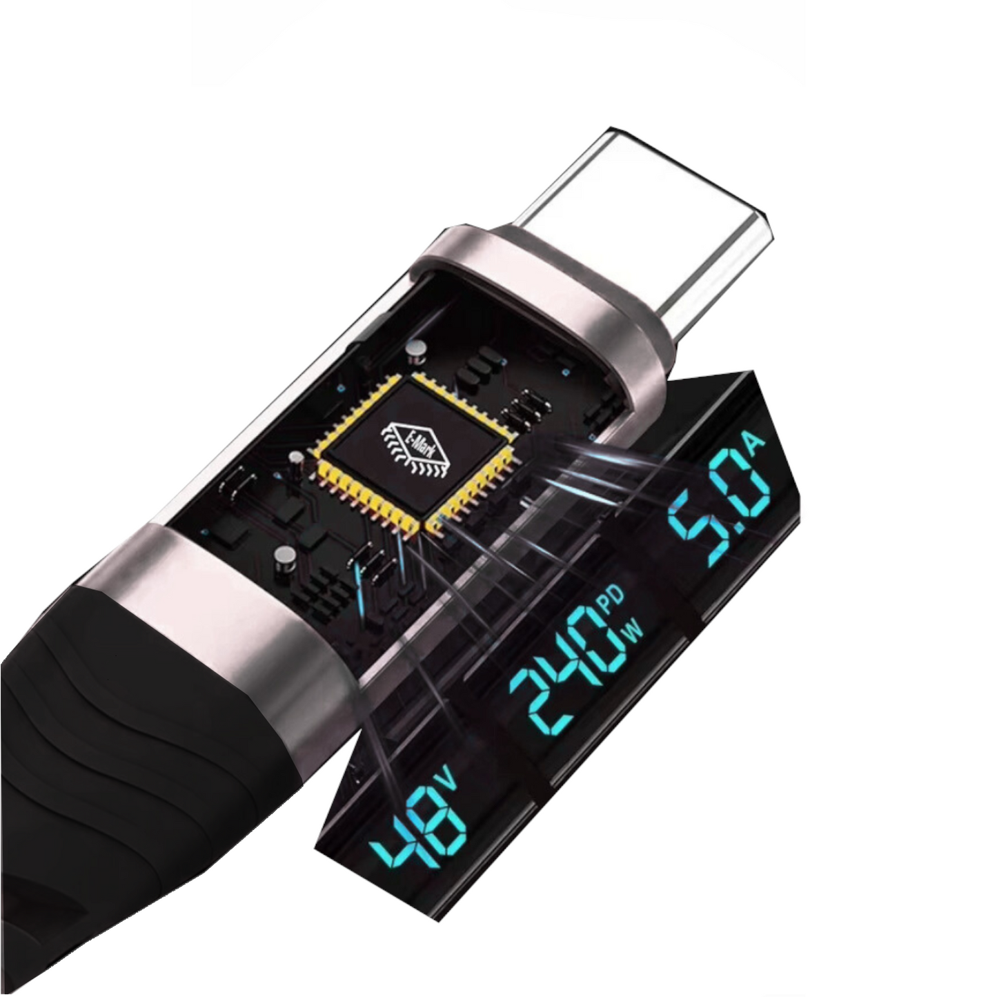 Elite USB-C to USB-C 2.0M Charging Cable - Black Liquid Silicone - Friendie Pty Ltd