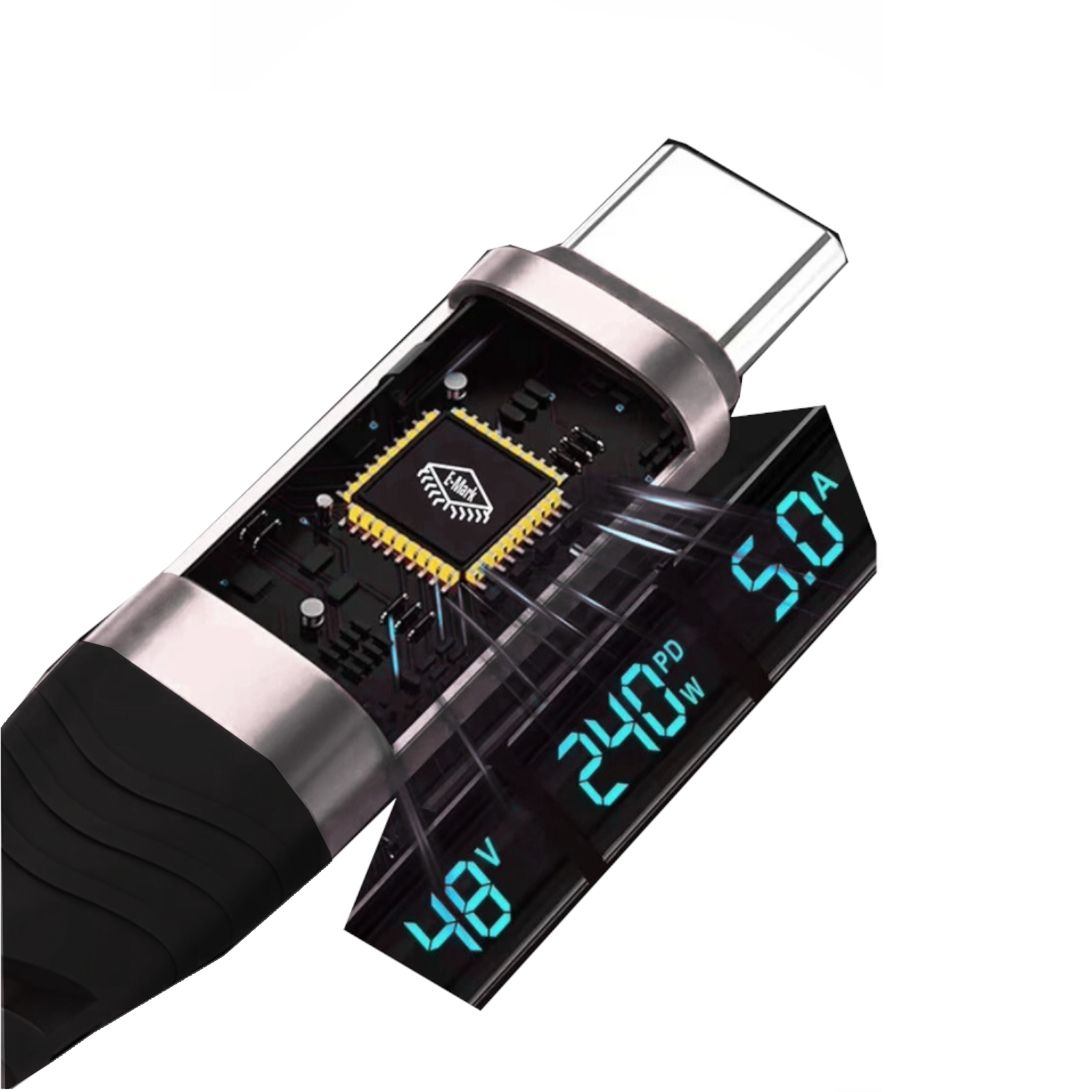 Elite USB-C to USB-C 2.0M Charging Cable - Black Liquid Silicone - Friendie Pty Ltd