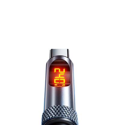 Studio USB-C 2.0m Fast Charging Cable – 240W, LED Display, PD3.1 - Friendie Pty Ltd