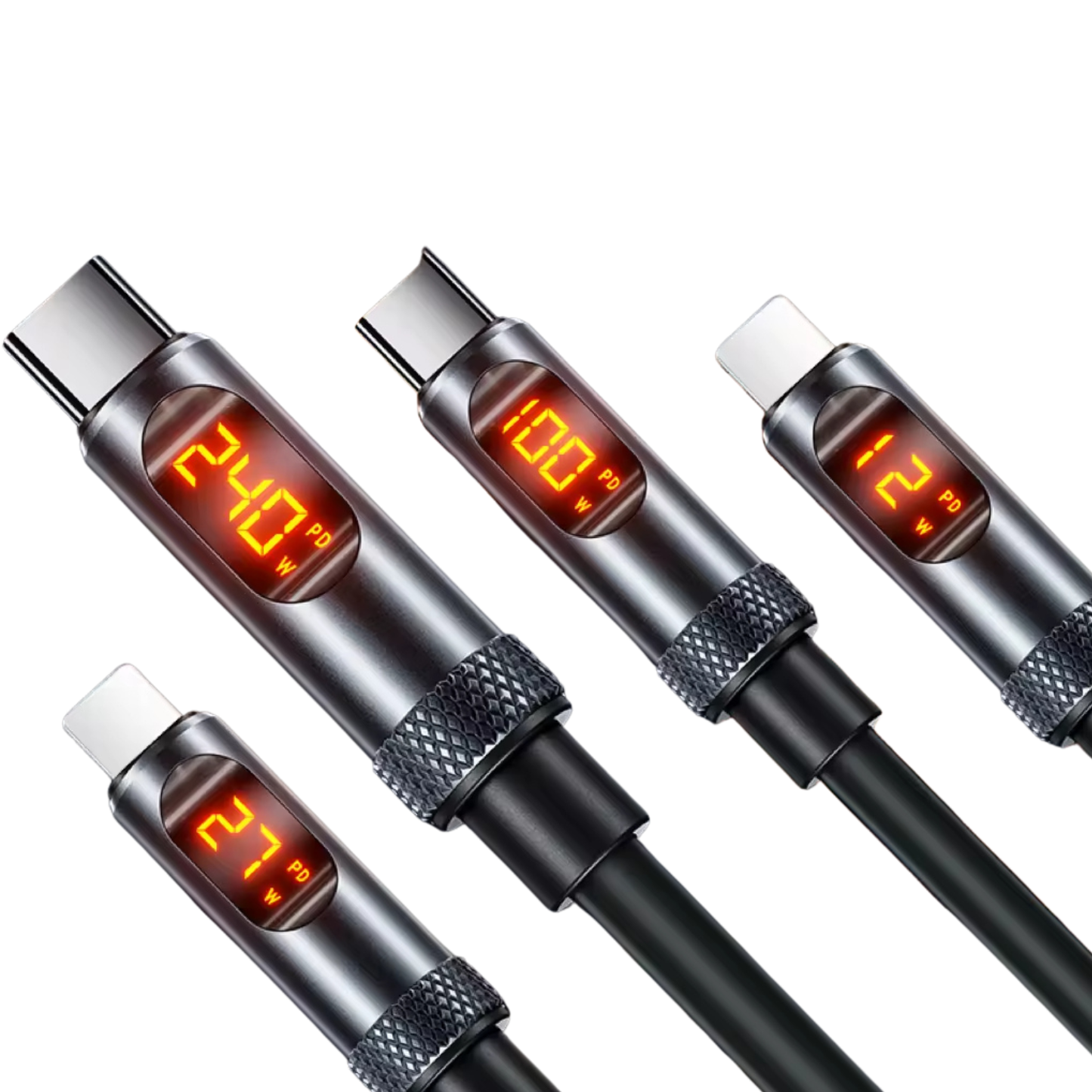 Studio USB-C 2.0m Fast Charging Cable – 240W, LED Display, PD3.1 - Friendie Pty Ltd