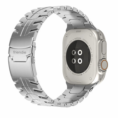 Stainless Steel Link Bracelet Band (Ultra) – The Darwin Ultra in Stainless Steel – Compatible with Apple Watch Ultra (Friendie size Large) - Friendie Pty Ltd