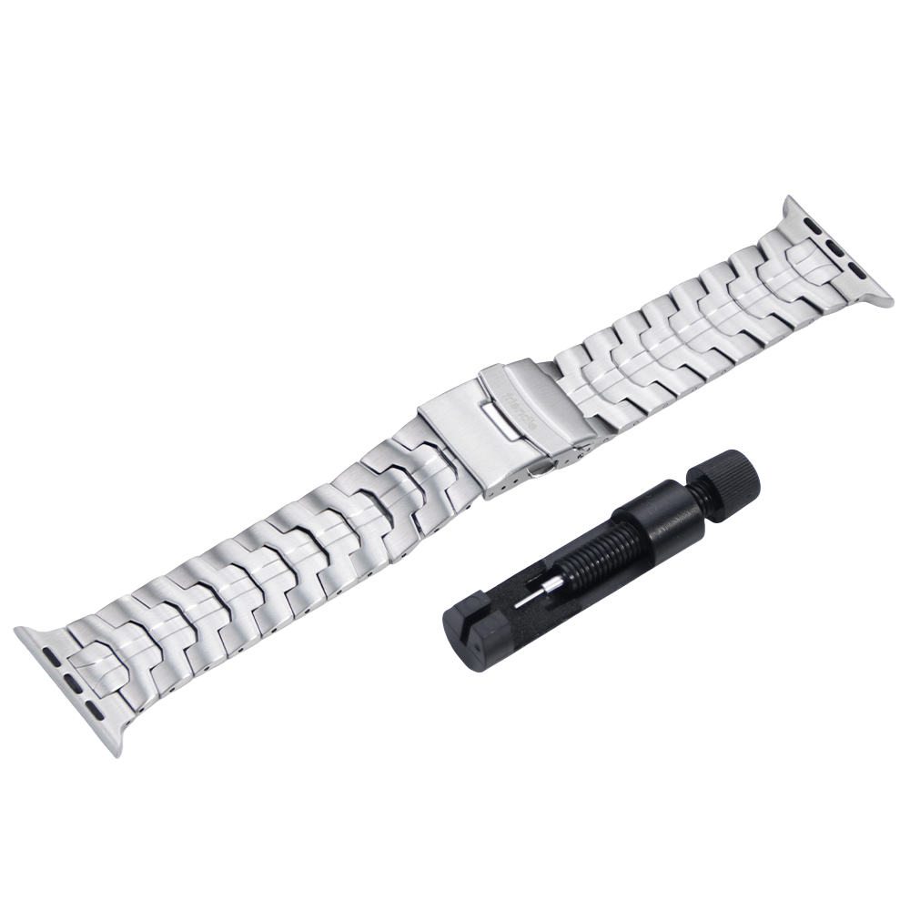 Stainless Steel Link Bracelet Band (Ultra) – The Darwin Ultra in Stainless Steel – Compatible with Apple Watch Ultra (Friendie size Large) - Friendie Pty Ltd