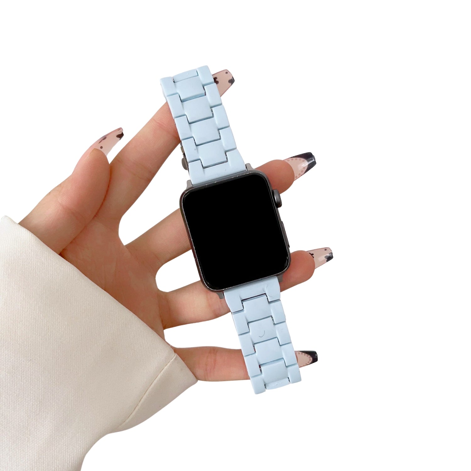 Resin Link Bracelet Band Small - The Sydney Beaches - Bronte (Blue) - Compatible with Apple Watch Size 42mm to 45mm - Friendie Pty Ltd