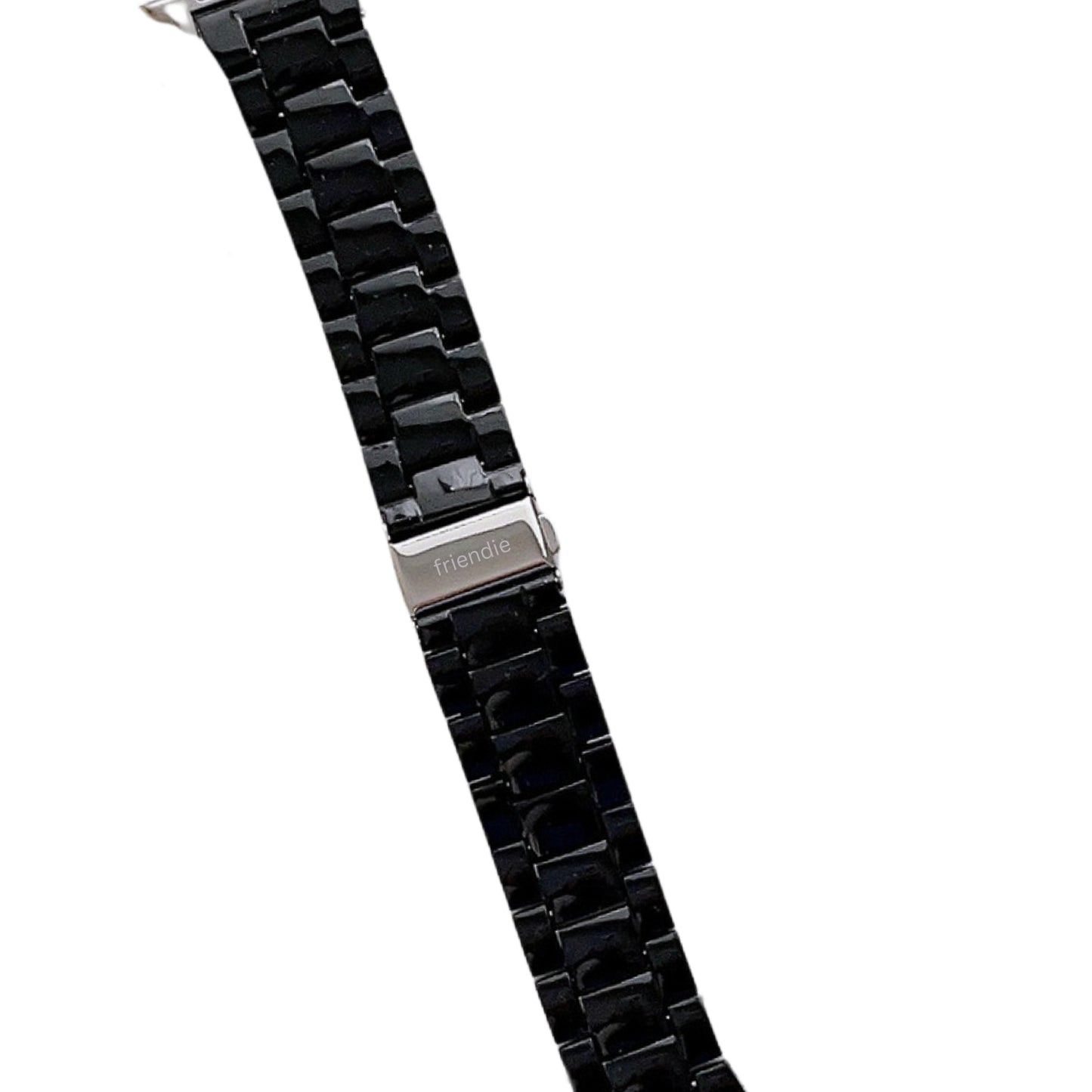 Resin Link Bracelet Band Small - The Sydney Beaches - Manly (Black) - Compatible with Apple Watch Size 42mm to 45mm - Friendie Pty Ltd