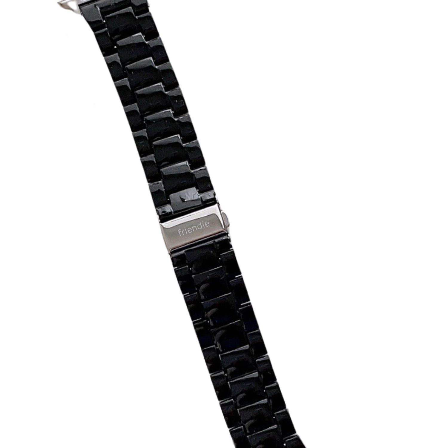 Resin Link Bracelet Band Small - The Sydney Beaches - Manly (Black) - Compatible with Apple Watch Size 42mm to 45mm - Friendie Pty Ltd
