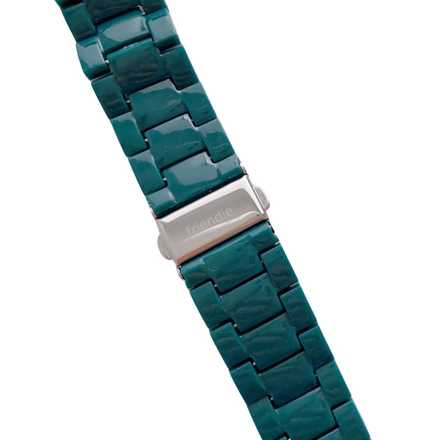 Resin Link Bracelet Band Small - The Sydney Beaches - Narrabeen (Green) - Compatible with Apple Watch Size 42mm to 45mm - Friendie Pty Ltd