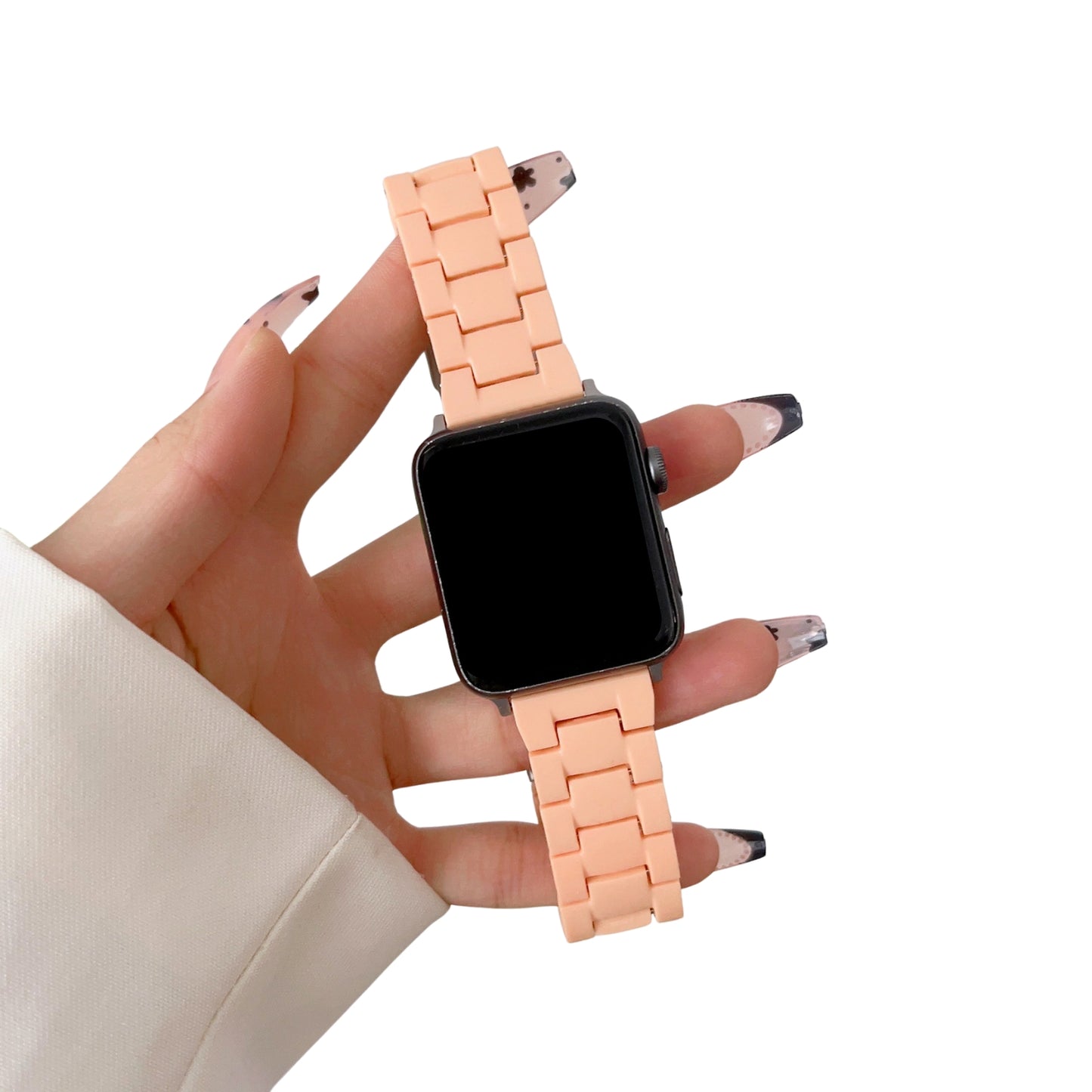 Resin Link Bracelet Band Small - The Sydney Beaches - Coogee (Orange) - Compatible with Apple Watch Size 42mm to 45mm - Friendie Pty Ltd