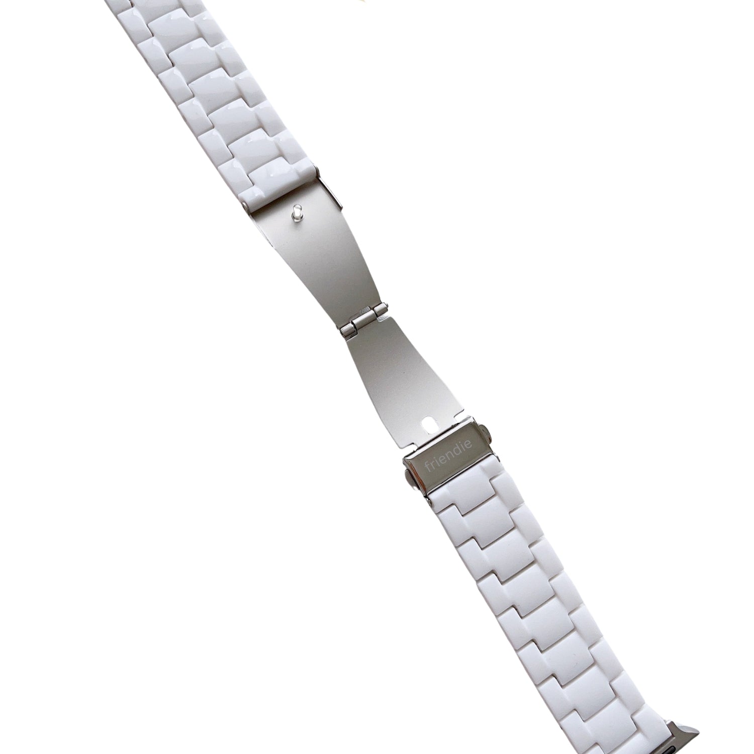 Resin Link Bracelet Band Small - The Sydney Beaches - Bondi (White) - Compatible with Apple Watch Size 42mm to 45mm - Friendie Pty Ltd