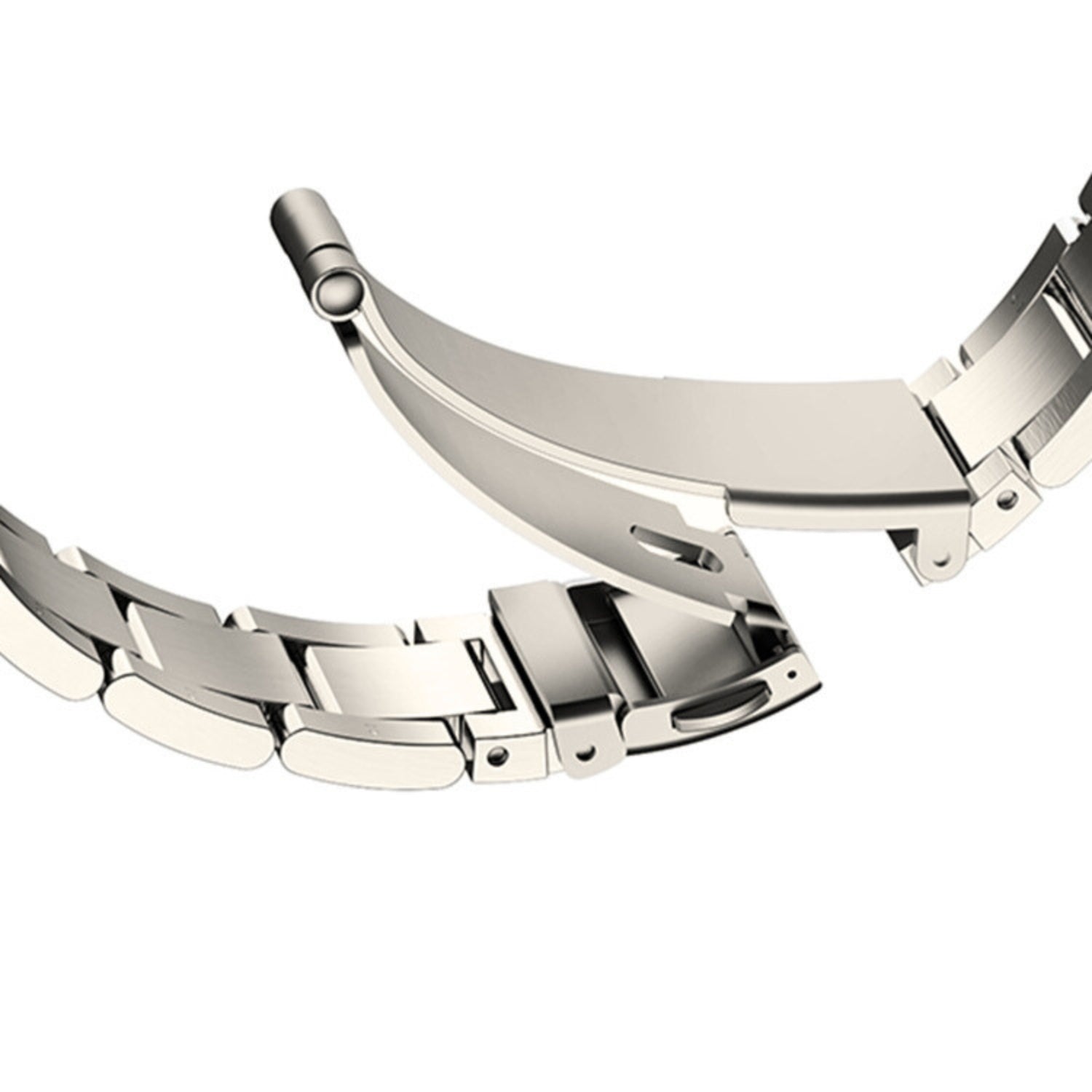 Stainless Steel Link Bracelet Band - The Sydney in Titanium Large - Compatible with Apple Watch Size 42mm to 45mm - Friendie Pty Ltd