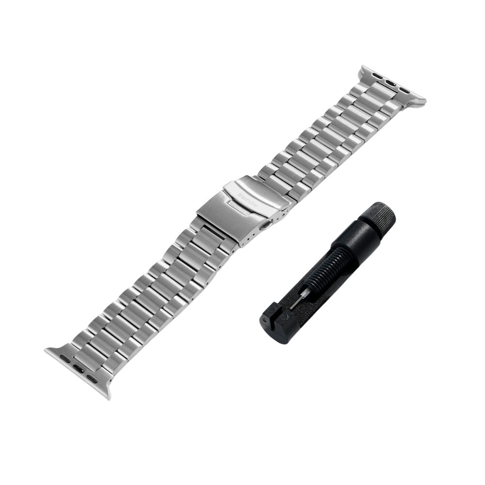 Stainless Steel Link Bracelet Band (Ultra) – The Sydney Ultra in Silver – Compatible with Apple Watch Ultra (Friendie size Large) - Friendie Pty Ltd