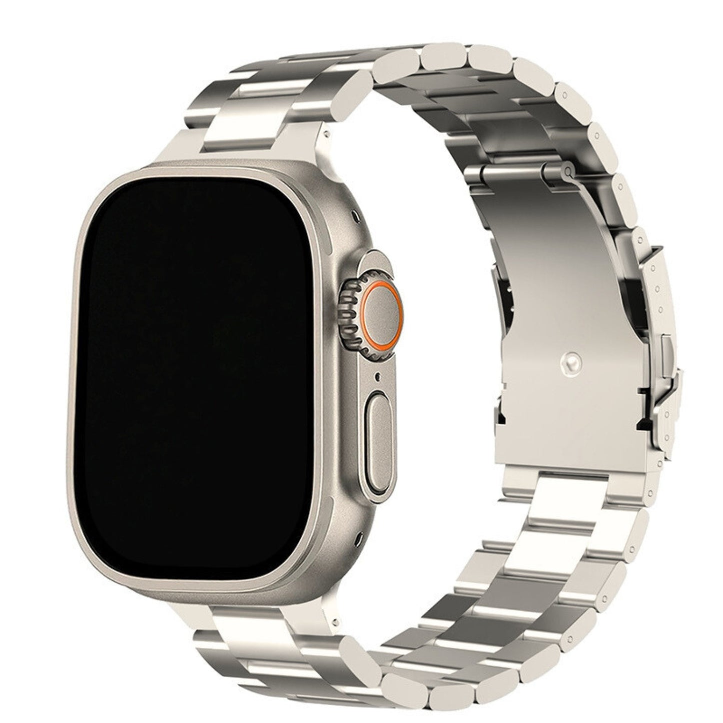 Stainless Steel Link Bracelet Band (Ultra) – The Sydney Ultra in Titanium – Compatible with Apple Watch Ultra (Friendie size Large) - Friendie Pty Ltd