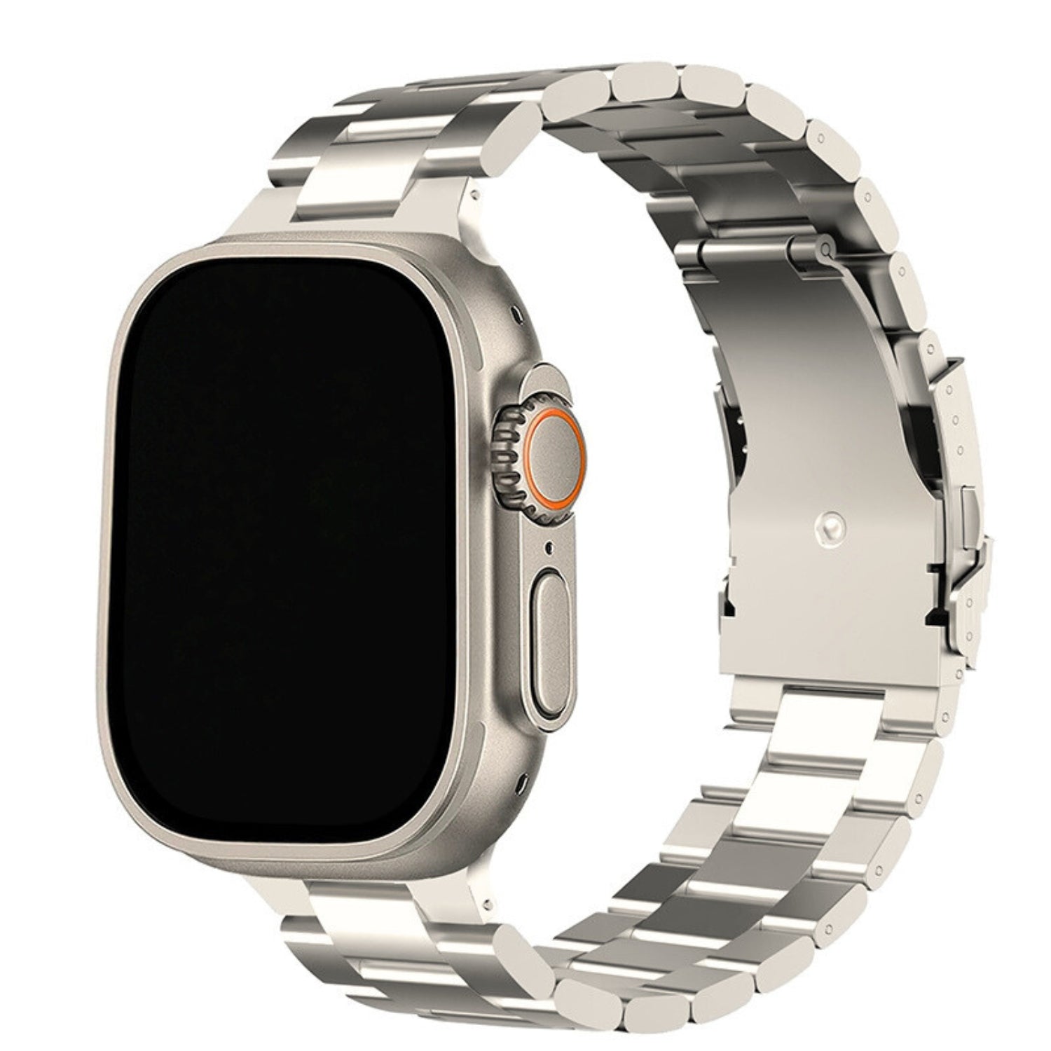 Stainless Steel Link Bracelet Band (Ultra) – The Sydney Ultra in Titanium – Compatible with Apple Watch Ultra (Friendie size Large) - Friendie Pty Ltd