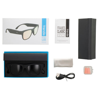 Frames Classic Stealth Black Polarised Lens (Audio Sunglasses), Sunglasses Headphones, Friendie Audio Pty Ltd, Friendie Audio Pty Ltd
