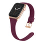 Silicone Band in Burgundy with Gold Classic Buckle - The Gippsland - Compatible with Apple Watch - Friendie Pty Ltd