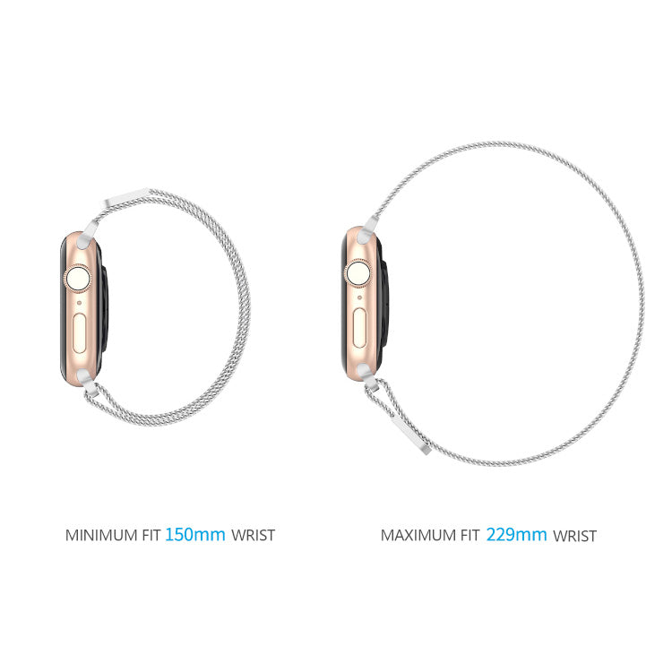 Stainless Steel Link Woven Mesh Infinite Loop Band - The Melbourne - Compatible with Apple Watch - Friendie Pty Ltd